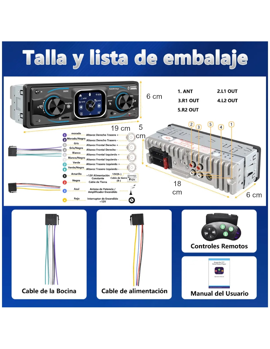 Autoestéreo un din 5