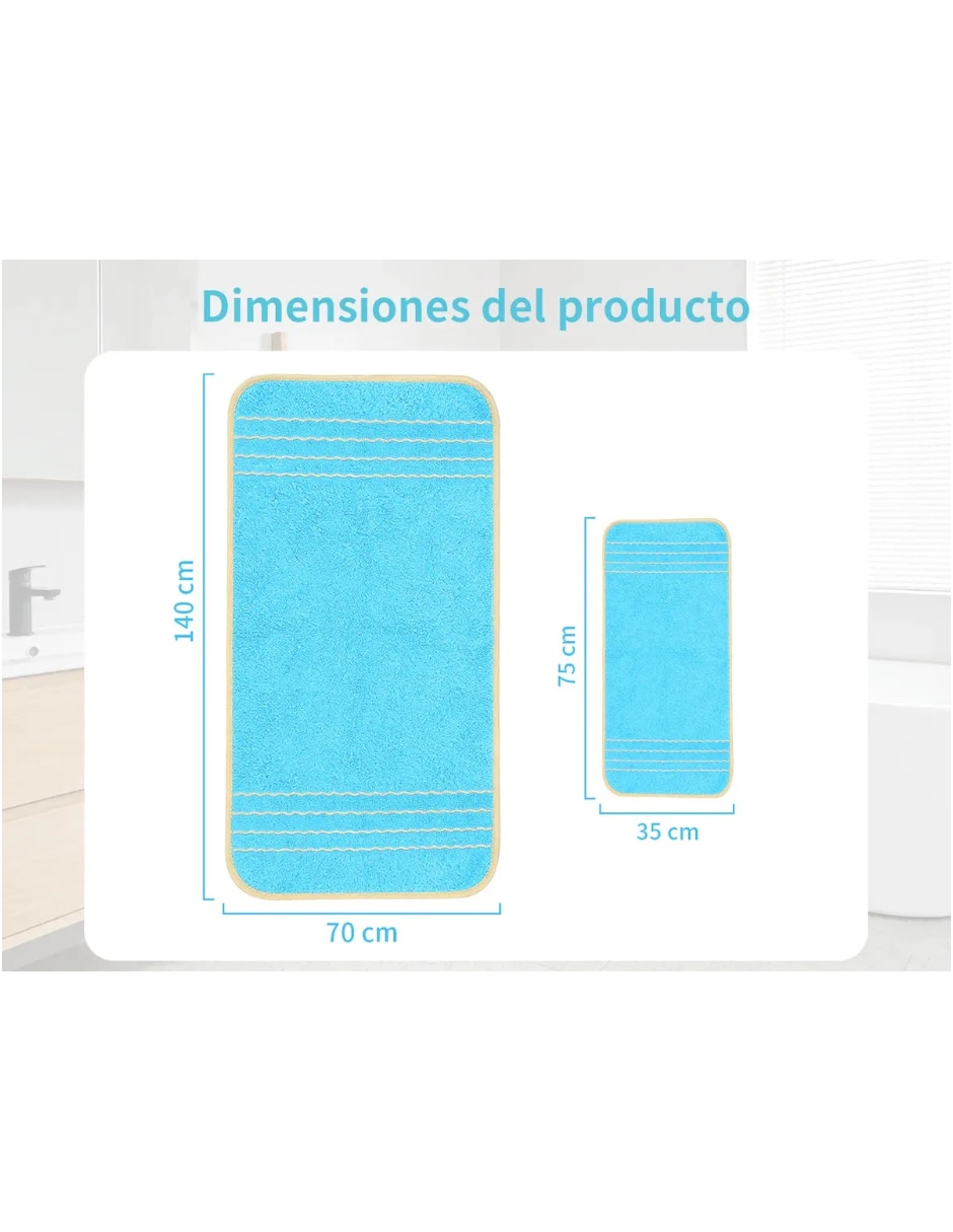 Toalla para baño Genérica de microfibra