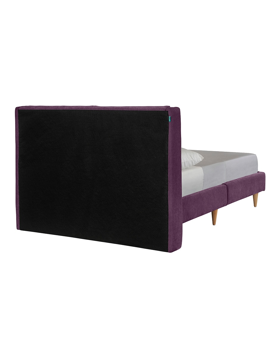 Base para cama armable Queen Size Velvet de madera pino 9
