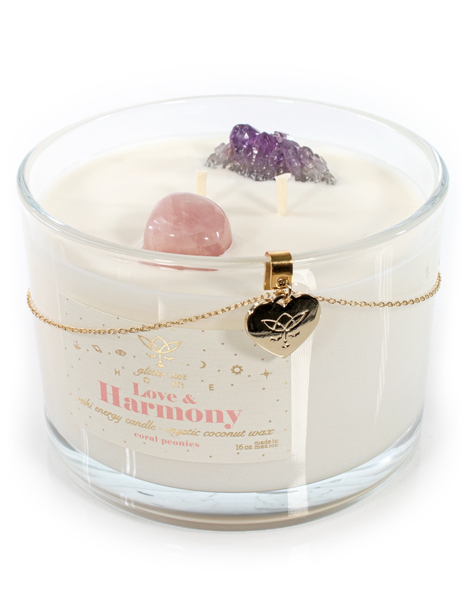 Kit de vela Glitter Zen Love & Harmony Home 3 piezas aroma peonia