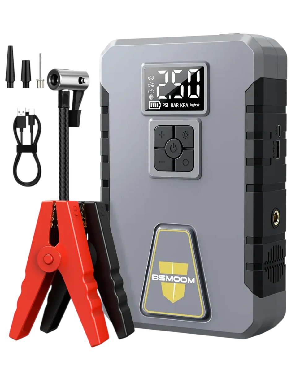 Arrancador compacto para auto multiuso