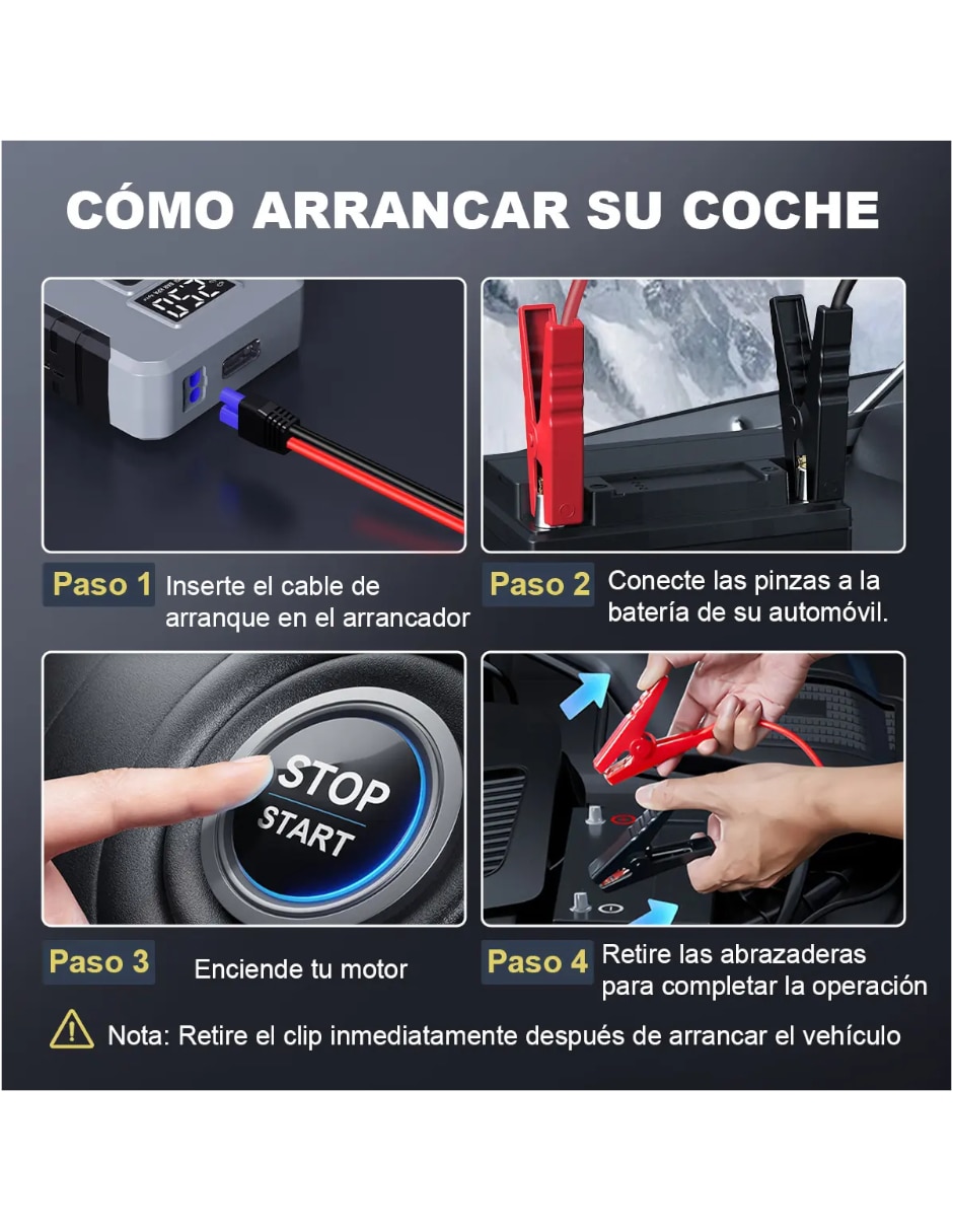 Arrancador compacto para auto multiuso 4