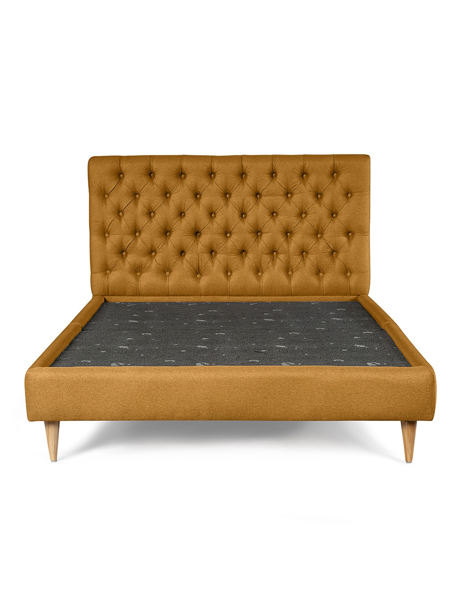 Base para cama armable matrimonial Velaria Makora de madera pino