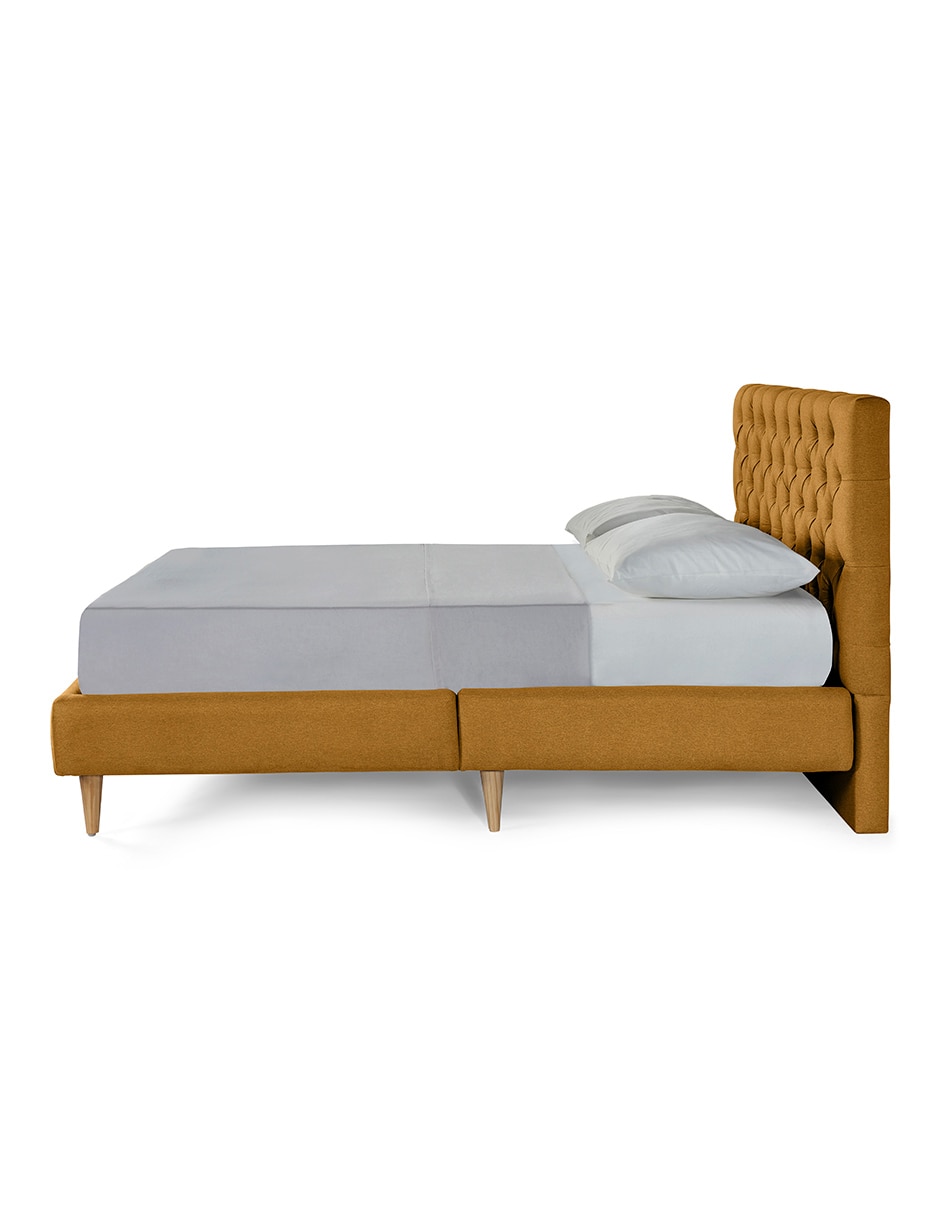 Base para cama armable matrimonial Velaria Makora de madera pino