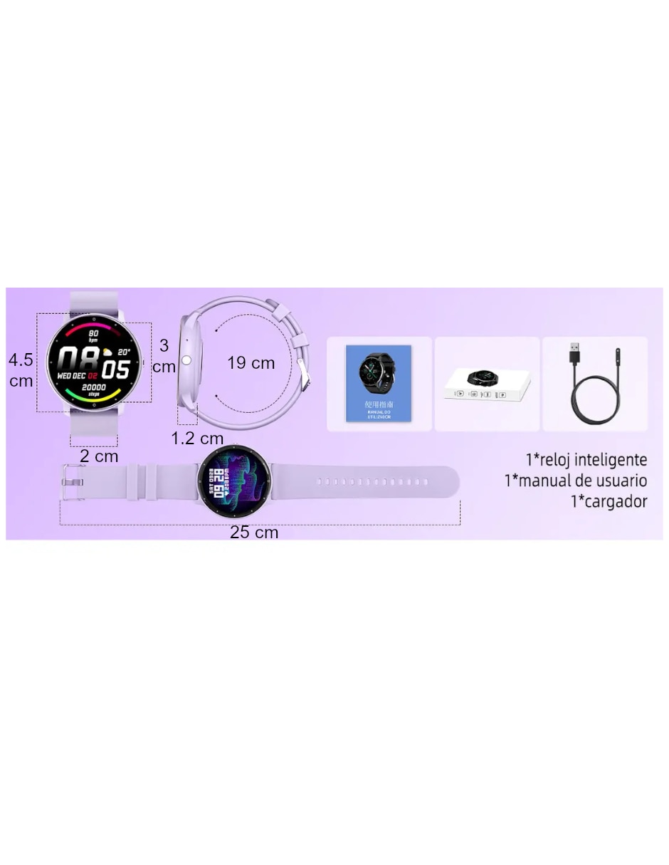 Smartwatch genérica para mujer con gps