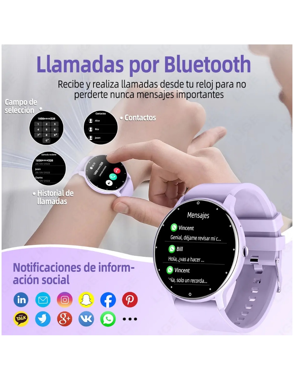 Smartwatch genérica para mujer con gps