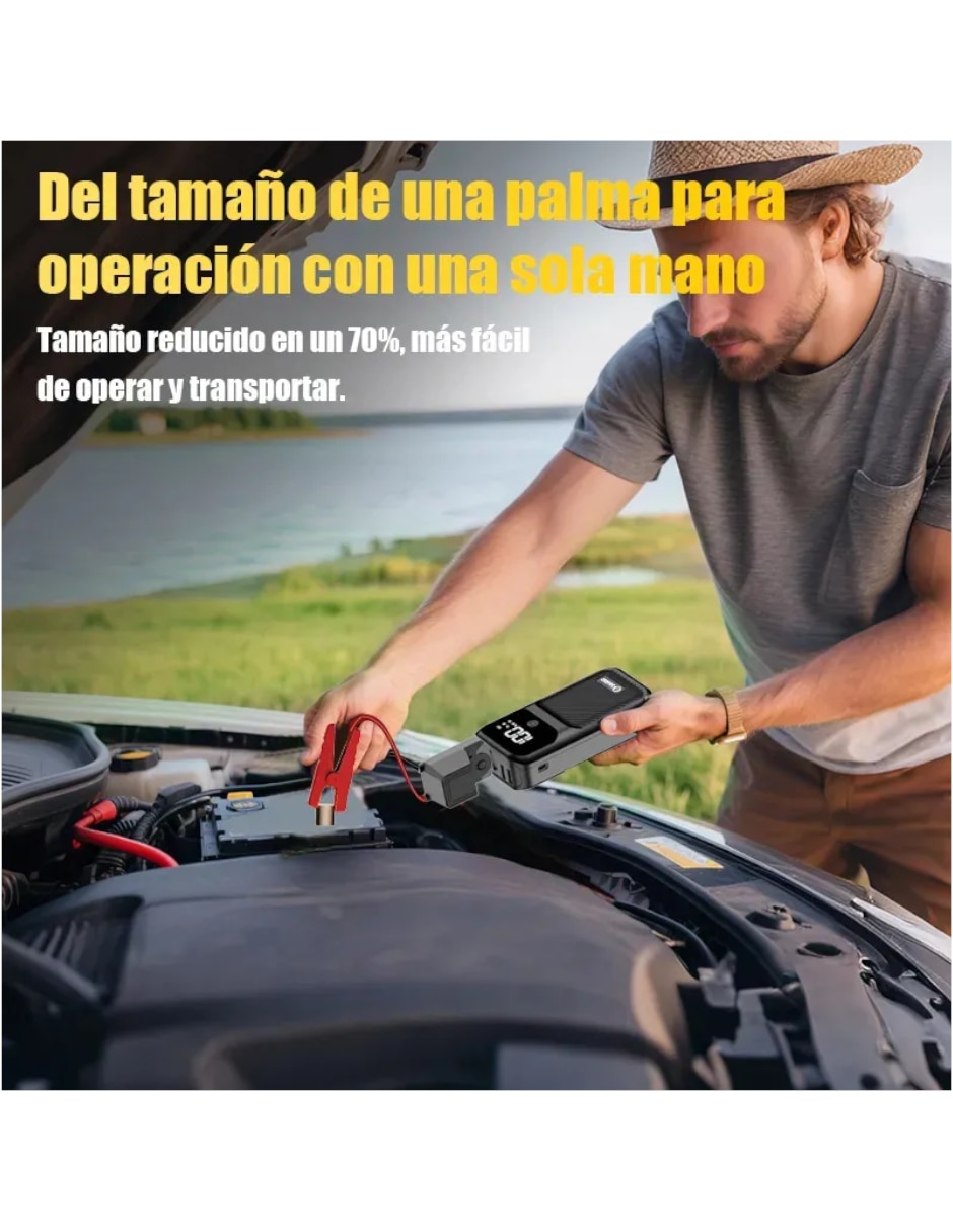 Arrancador compacto para auto Genérica cargador