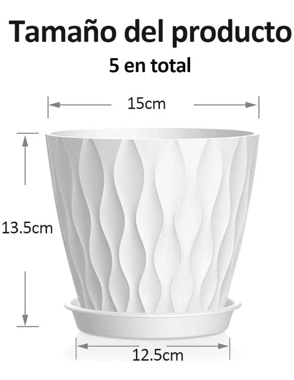 Set maceta de plástico 5