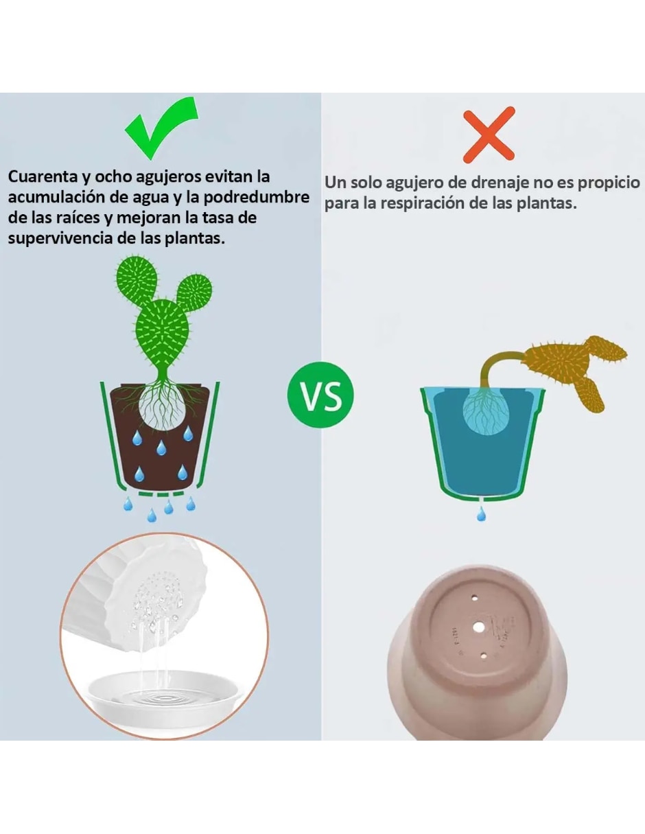 Set maceta de plástico 4