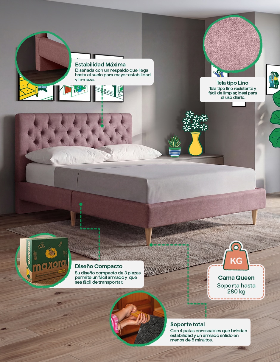 Base para cama aramable Velaria de madera pino 4