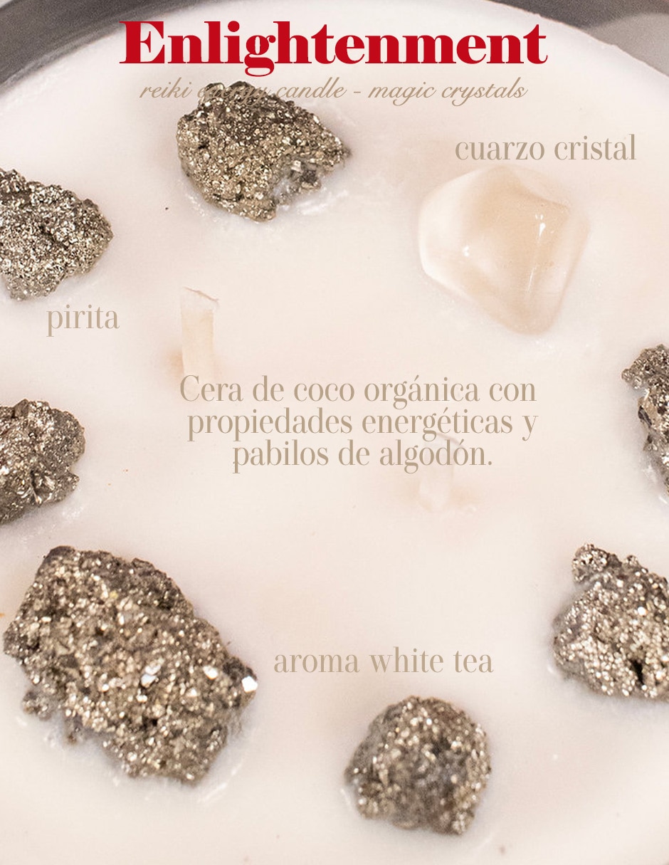 Kit de vela Glitter Zen Home Enlightenment 16OZ 3 piezas aroma té blanco y jengibre