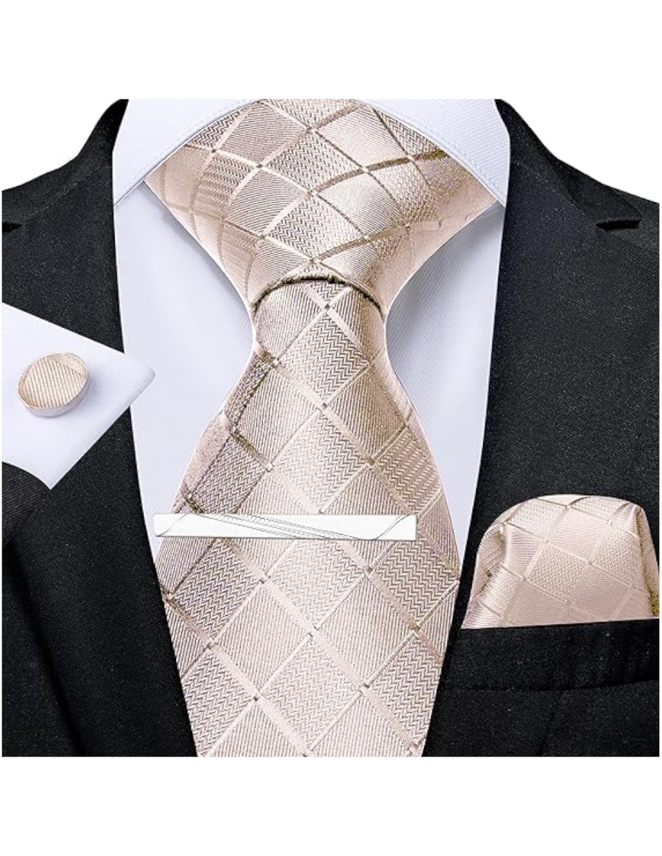 Set corbata Genérica regular de seda estampado a rayas para hombre