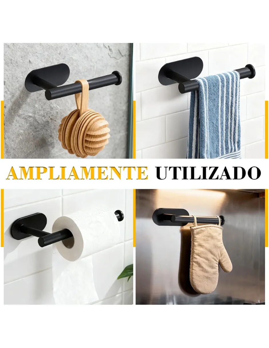 Juego de accesorios para baño Genérica de acero inoxidable 4 piezas