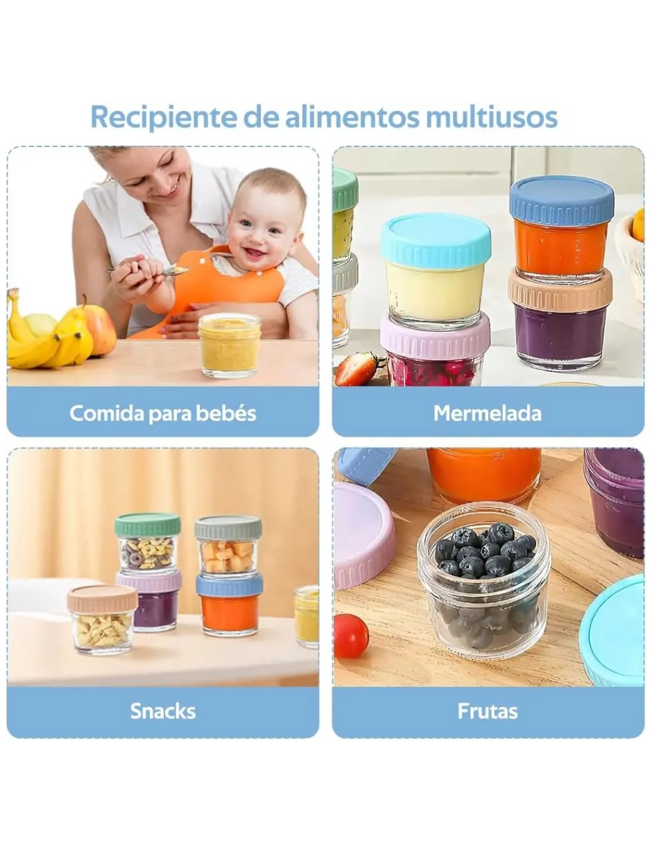 Set contenedores Genérica de vidrio y plástico 12 piezas
