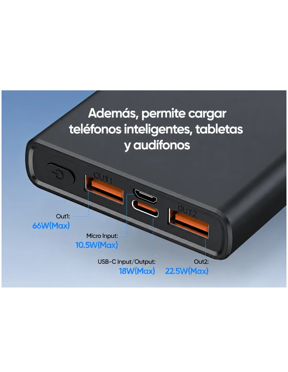 Batería portátil 20000 mAh 3