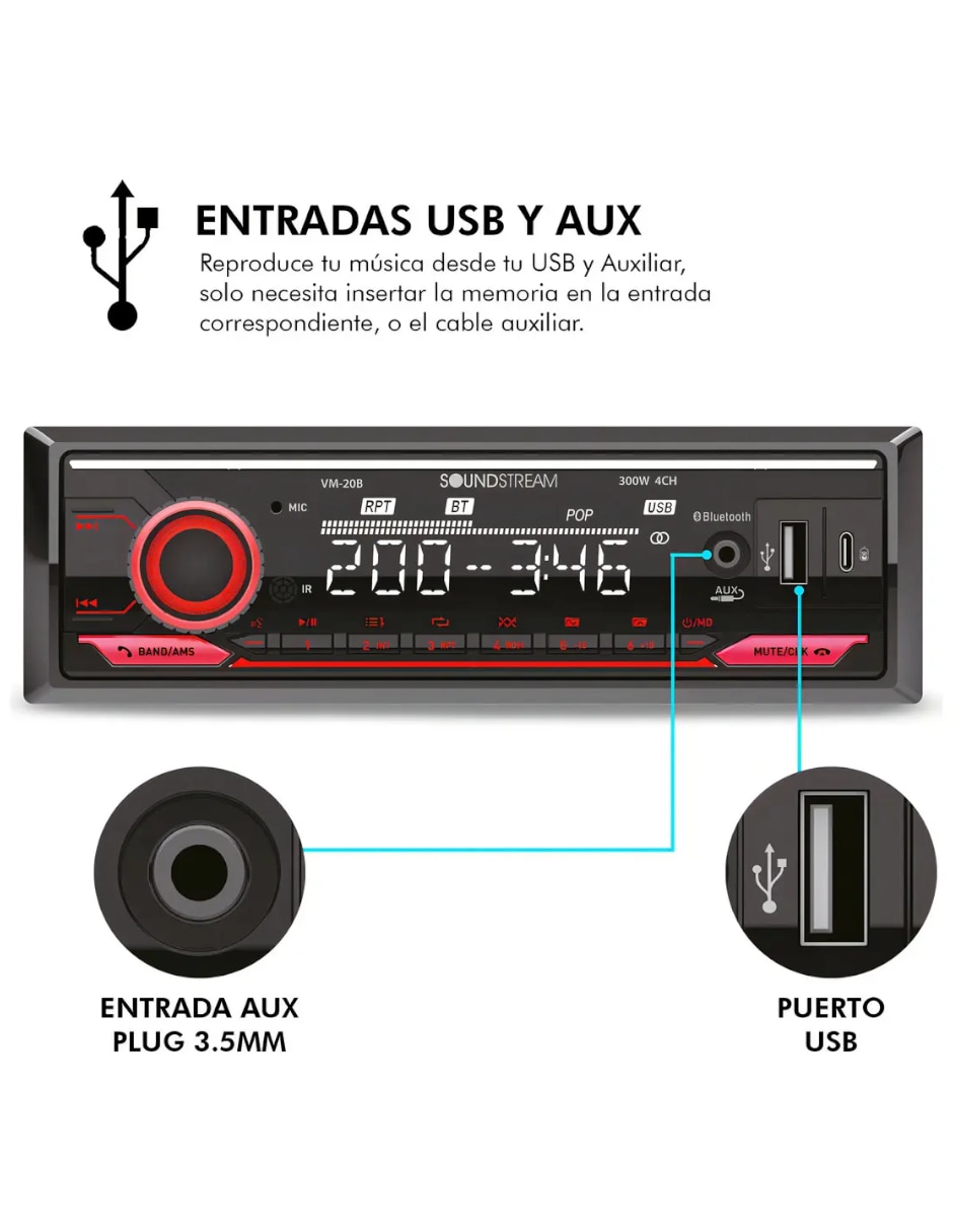 Autoestéreo un din Genérica