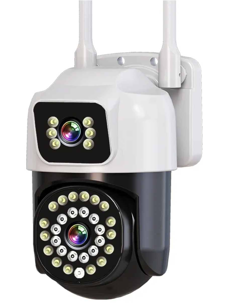 Cámara Wi-Fi de seguridad inalámbrica Full HD 350° con capacidad para grabar para interior y exterior