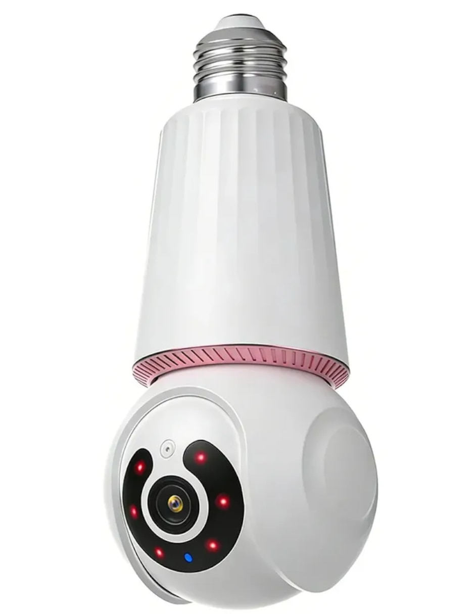 Cámara Wi-Fi de seguridad Genérica modelo bombilla inalámbrica Full HD 360° con capacidad para grabar visión nocturna para interior
