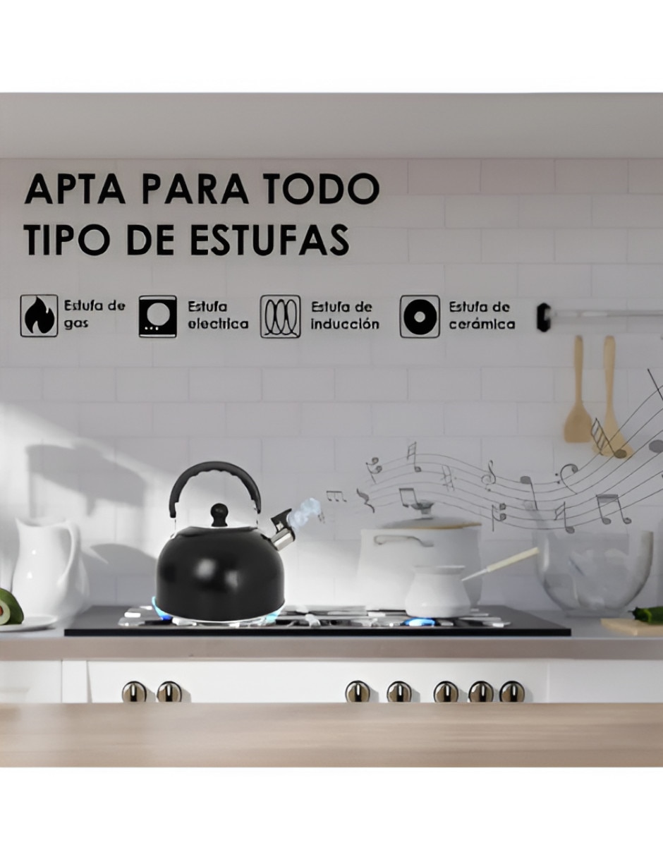Tetera silbadora de acero inoxidable 4