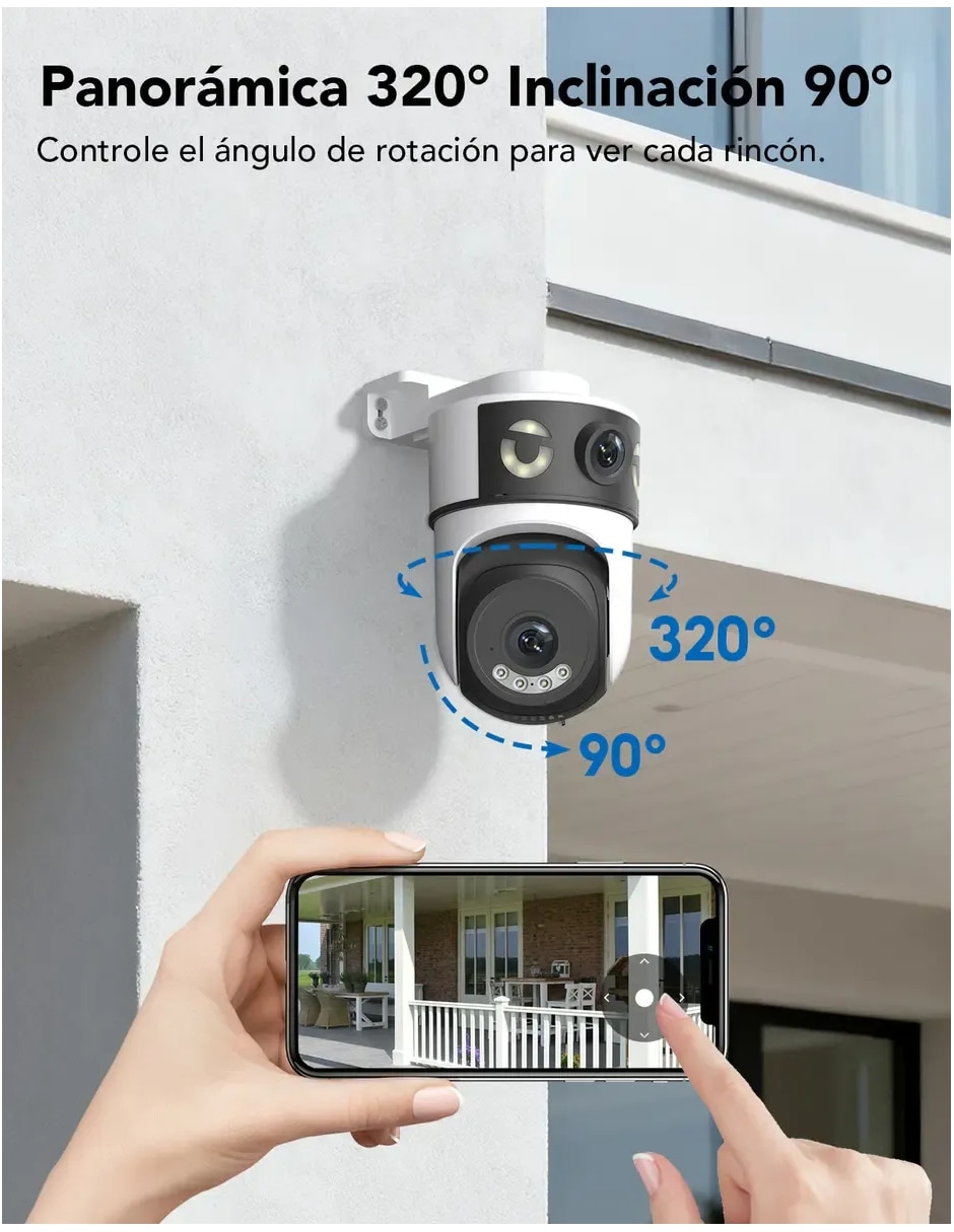 Cámara Wi-Fi de seguridad Genérica inalámbrica Full HD 350° con capacidad para grabar para interior y exterior