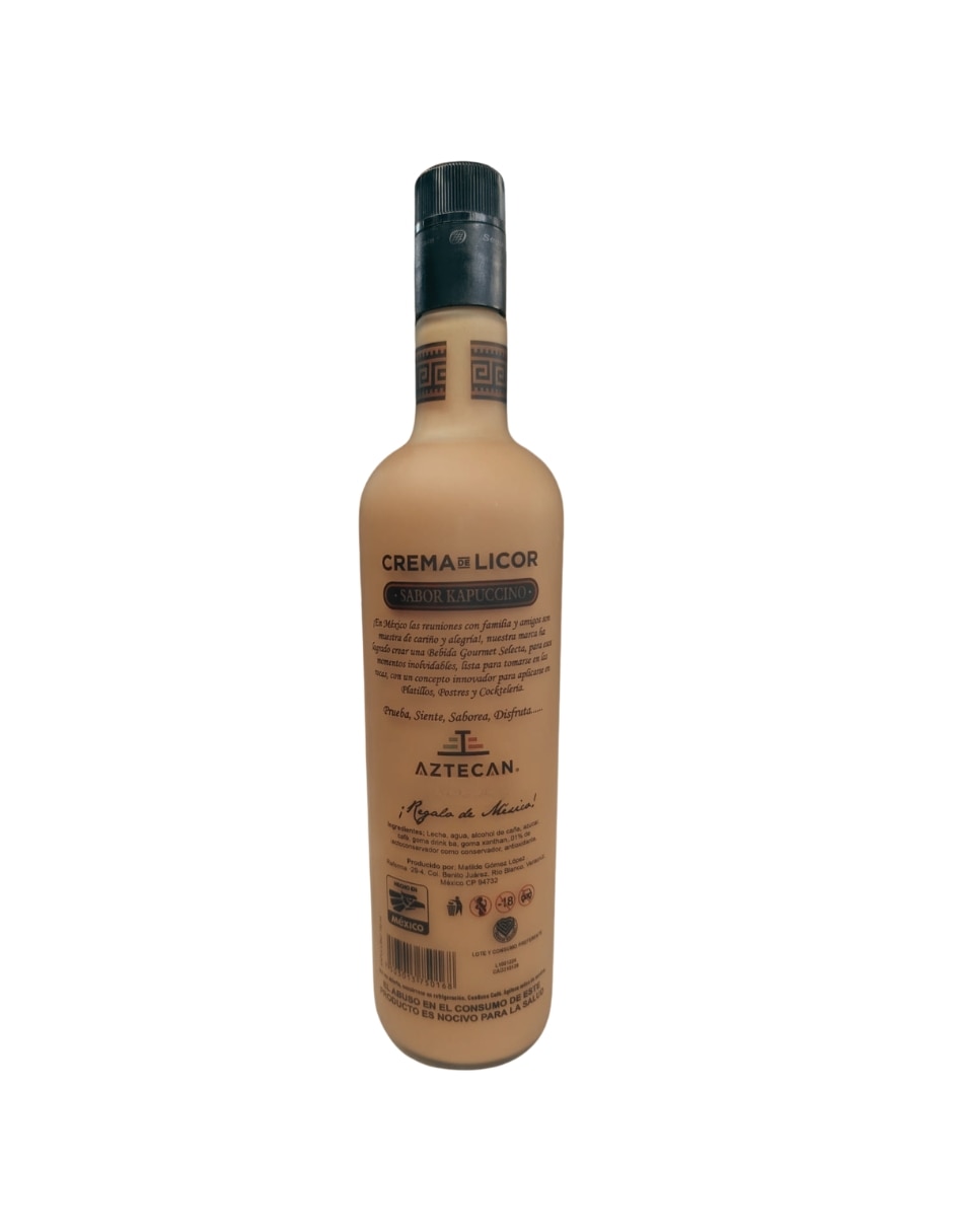 Crema de alcohol de cañaAztecan sabor café crema de licor 750 ml