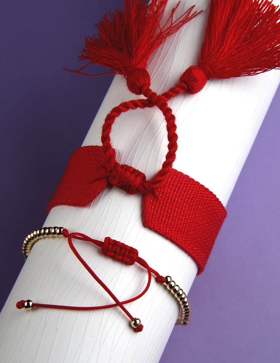 Set brazalete Yoiko con zirconia San Benito celestial acabado baño de oro