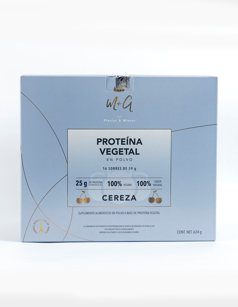 Proteina vegetal Plenius & Winner con proteína de chícharo sabor cereza