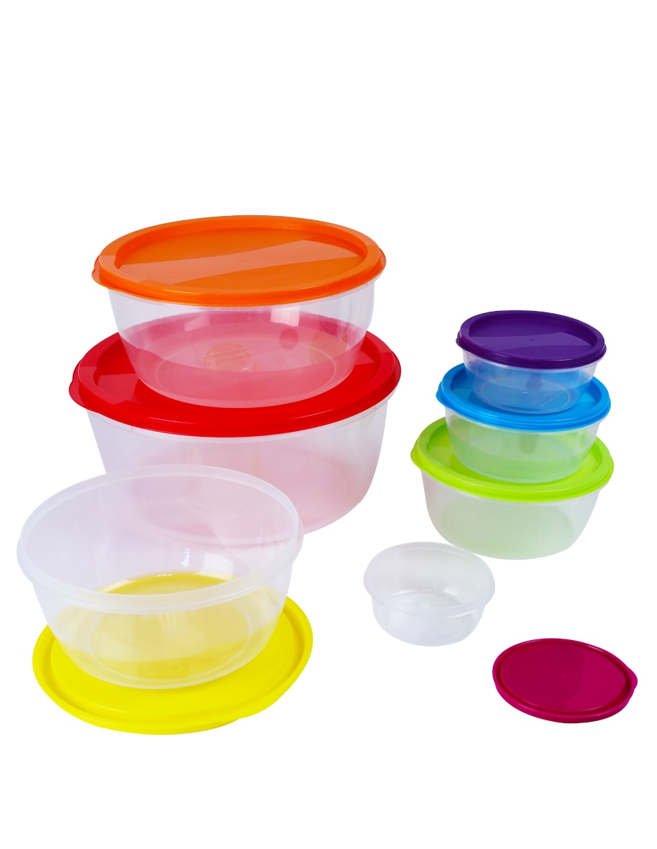 Kit de contenedores de plástico 7 piezas