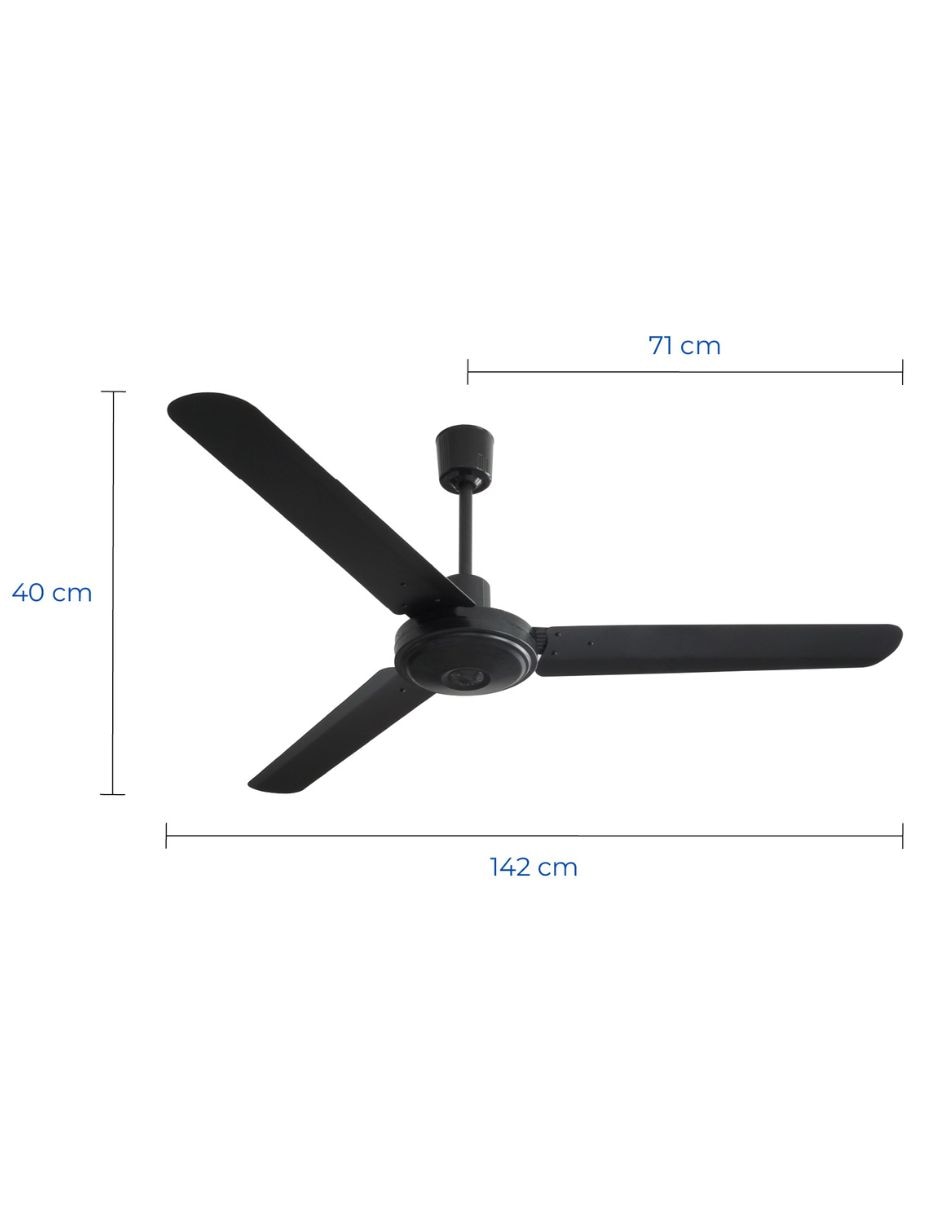 Ventilador de techo Narvik con control remoto 3 velocidades