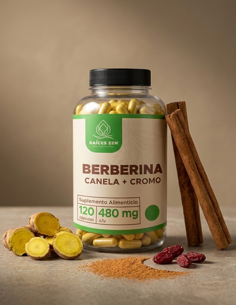 Berberina + canela + cromo raíces zen Raíces Zen de 120 cápsulas