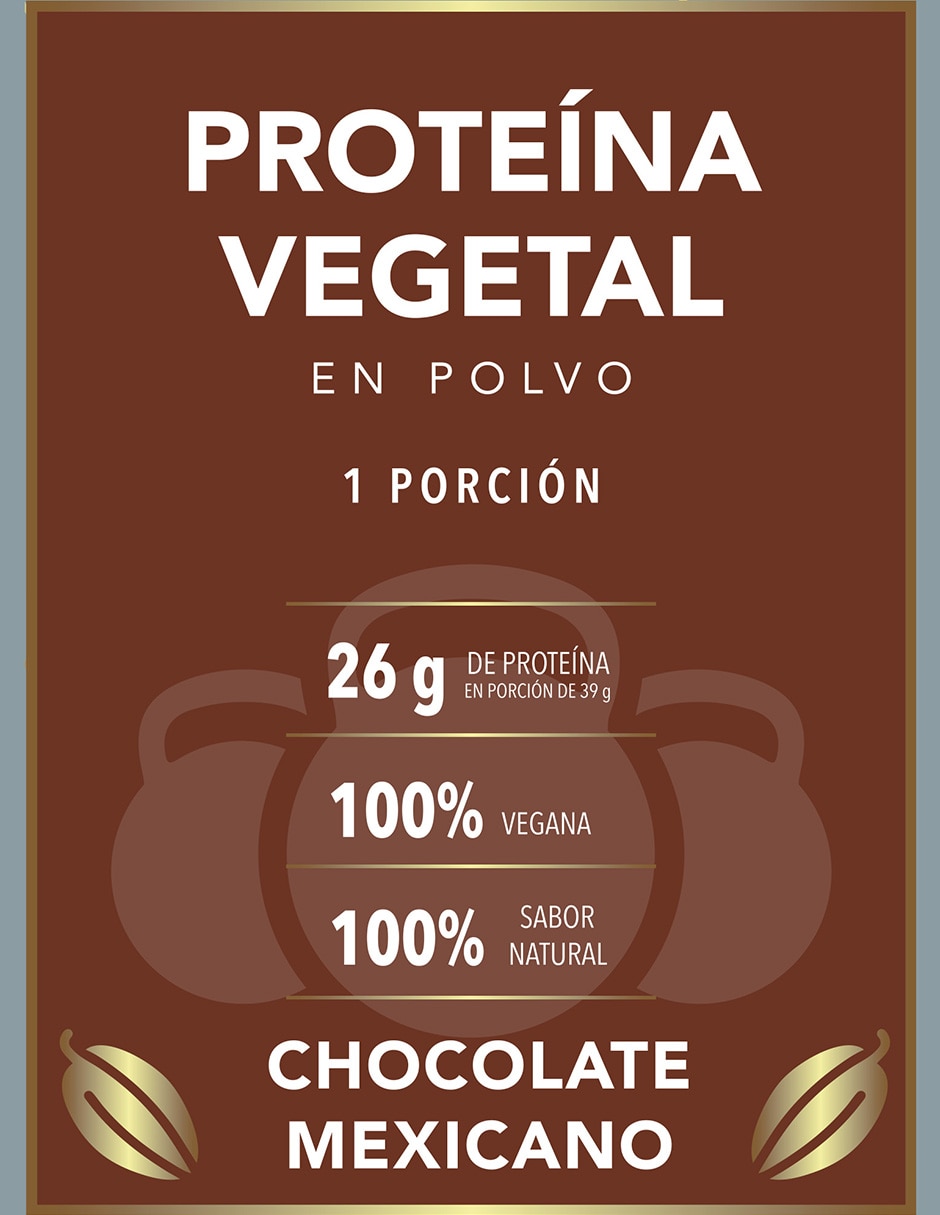 Proteina vegetal sabor chocolate mexicano Plenius&winner con chícharo