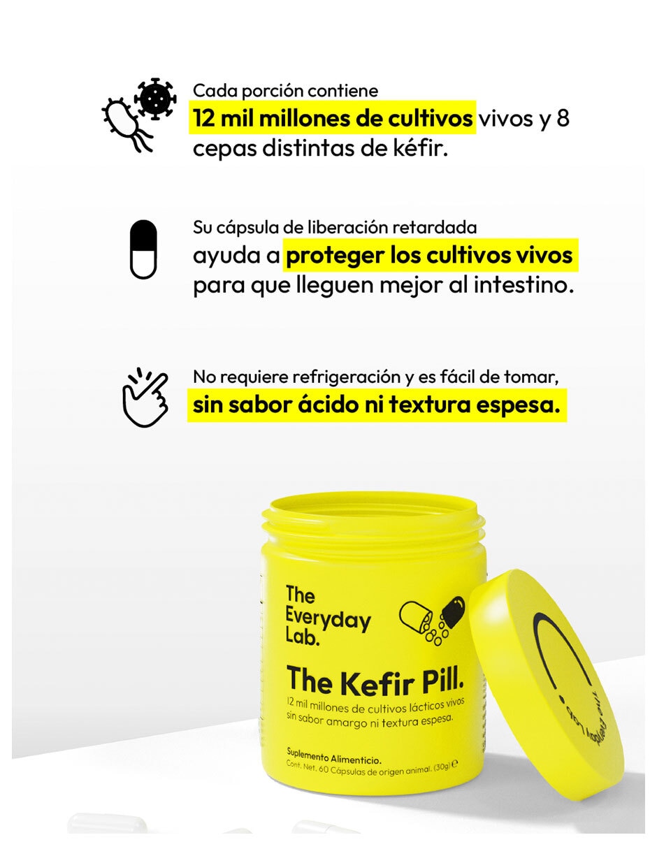 The Kefir Pill The Everyday Lab con probióticos