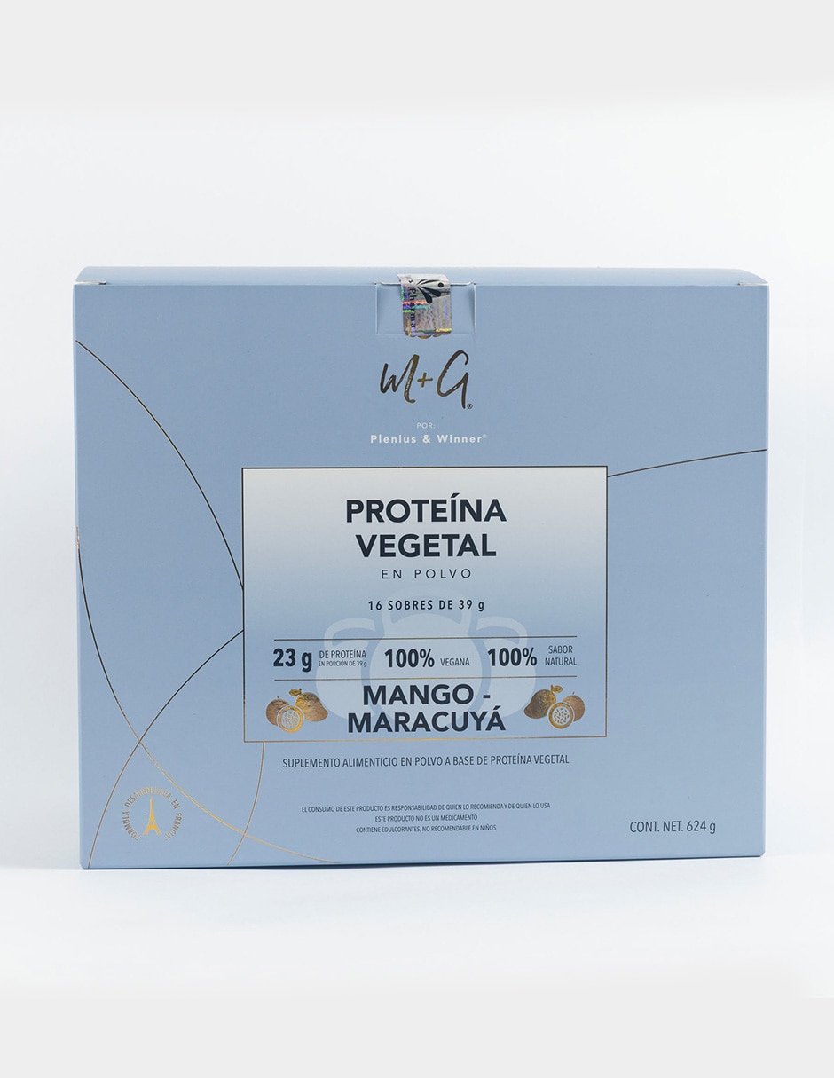 Proteína vegetal sabor cereza Plenius&winner con proteína de chícharo sabor mango maracuya