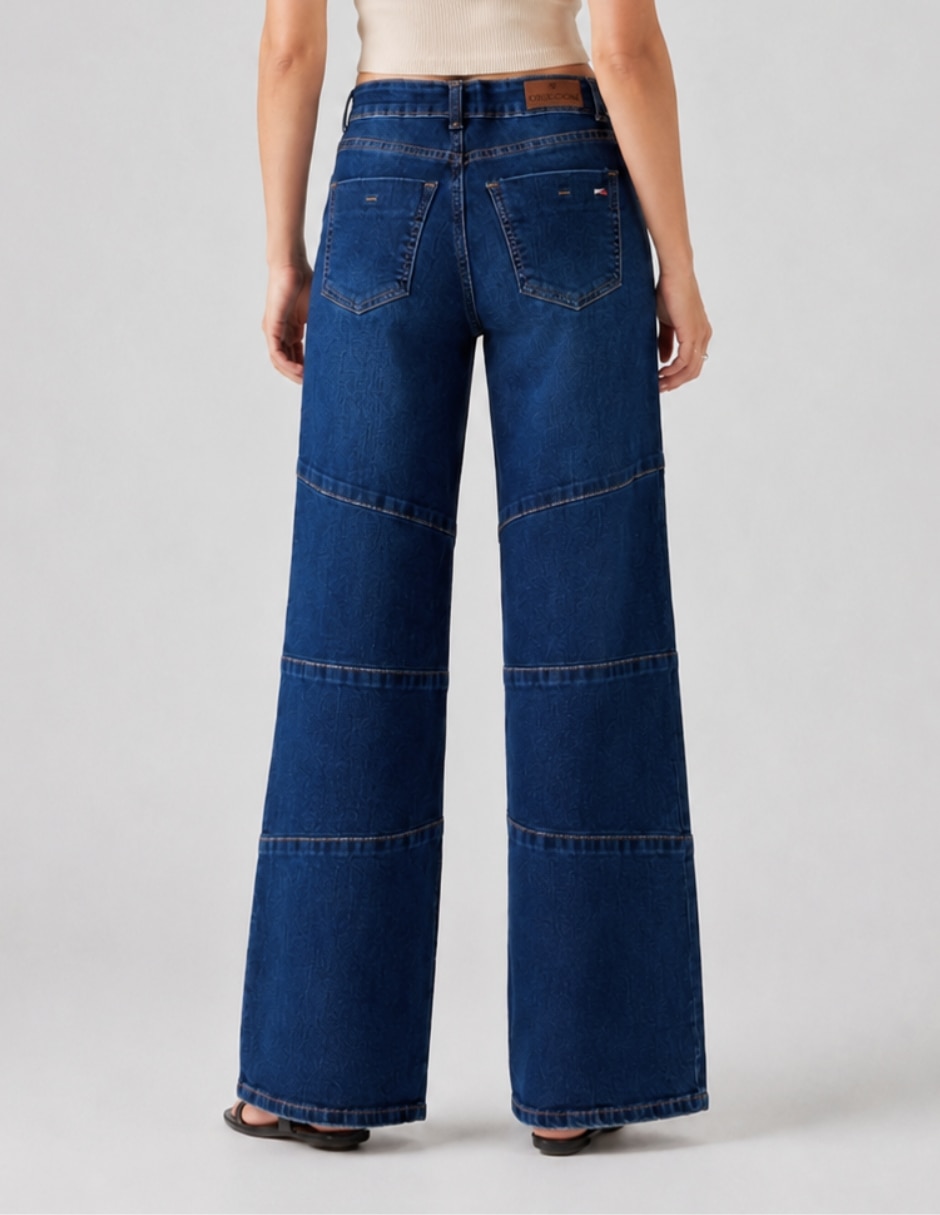 Jeans regular boyfriend cintura alta para mujer 2