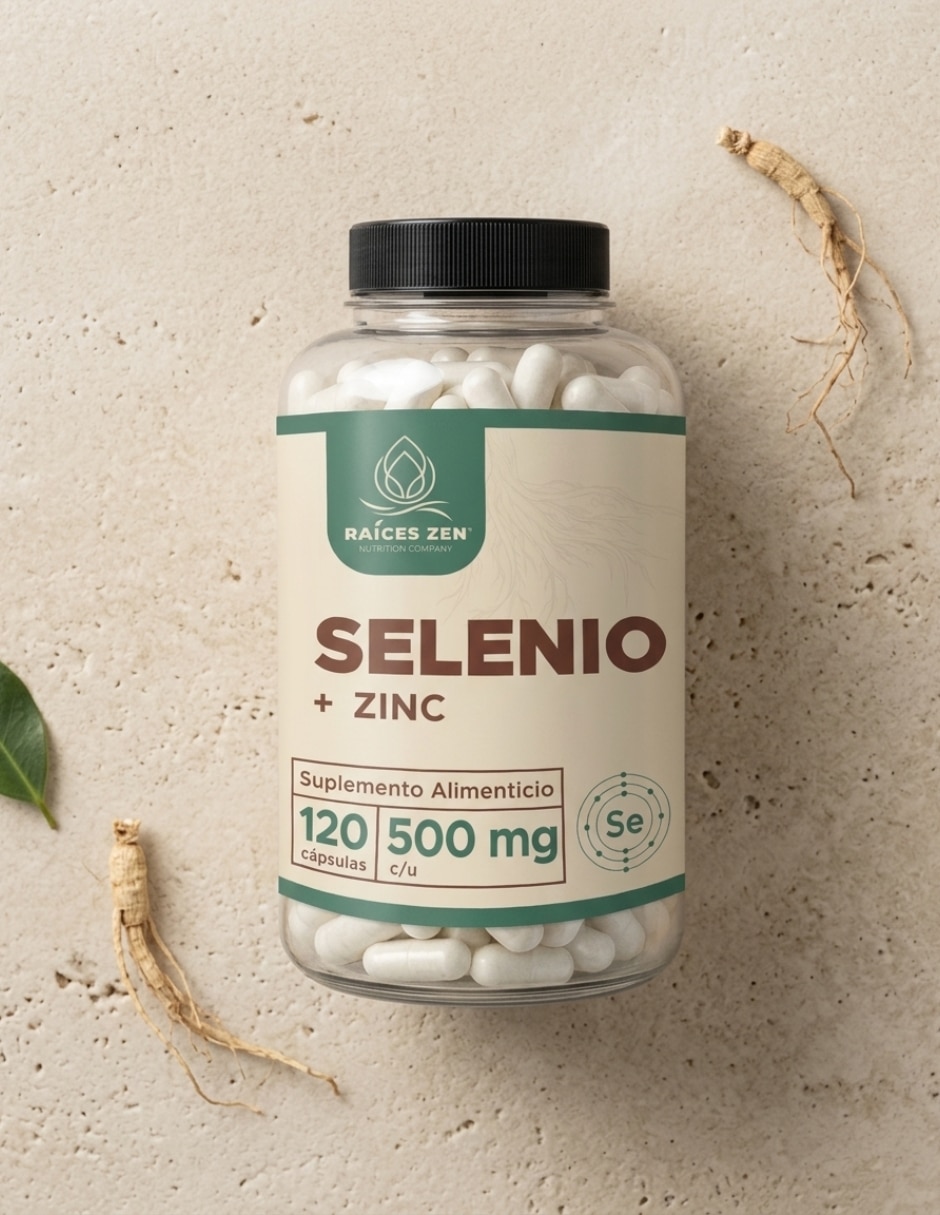 Suplementos alimenticios Selenio + zinc Raíces Zen raíces zen con selenio