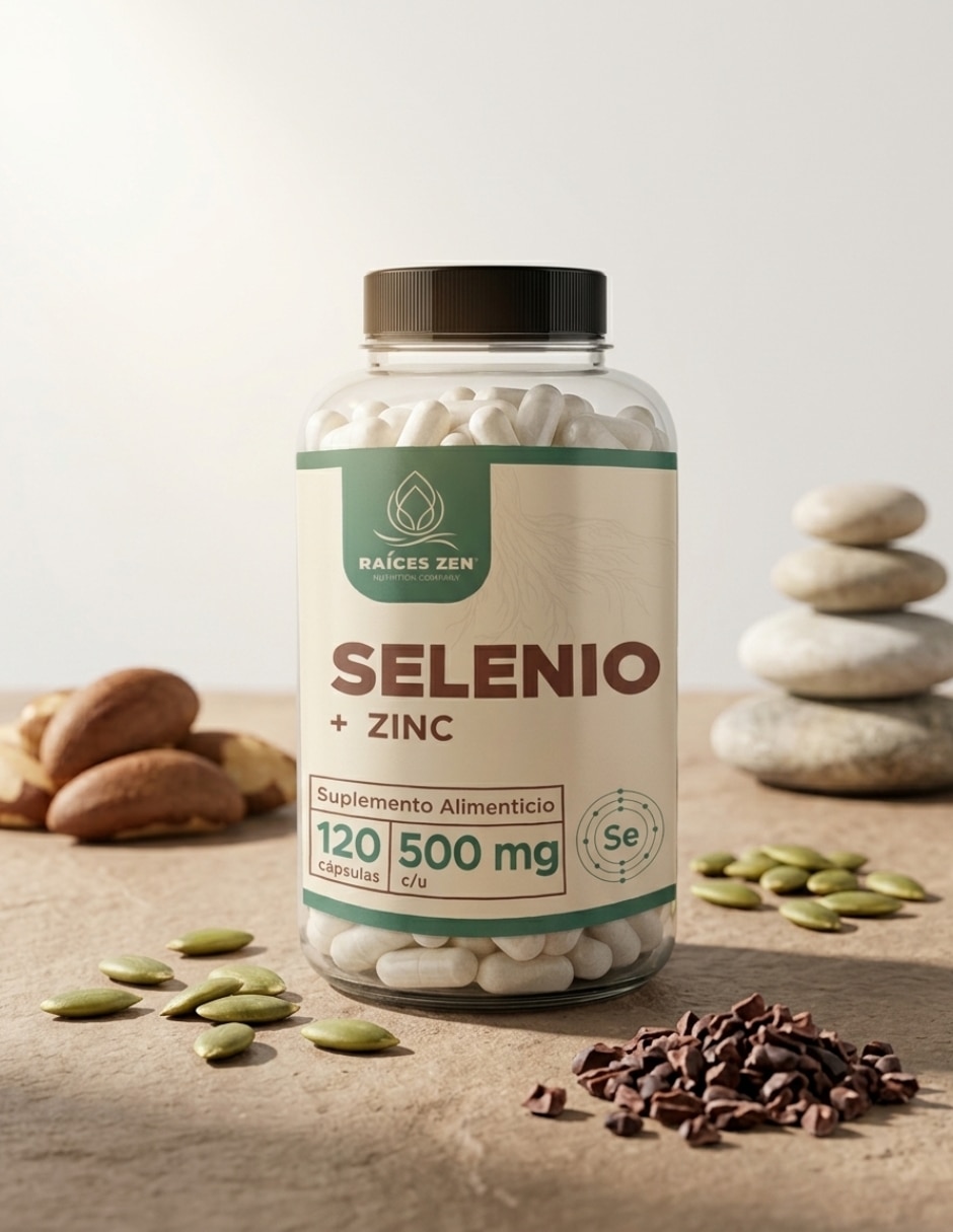 Suplementos alimenticios Selenio + zinc Raíces Zen raíces zen con selenio