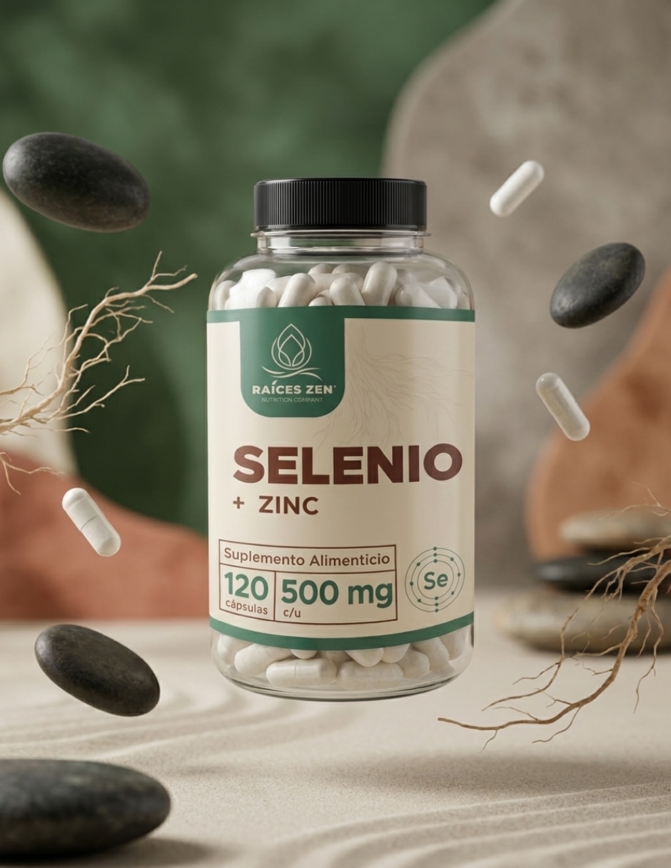 Suplementos alimenticios Selenio + zinc Raíces Zen raíces zen con selenio