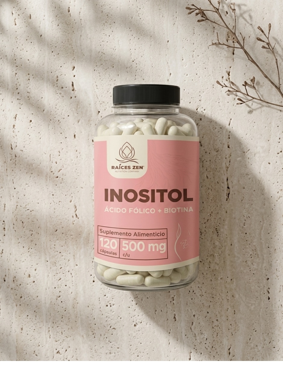 Inositol y ácido fólico + Biotina Raíces Zen 120 cápsulas