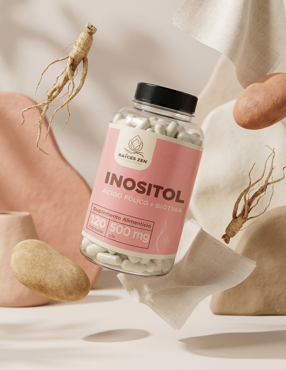 Inositol y ácido fólico + Biotina Raíces Zen 120 cápsulas