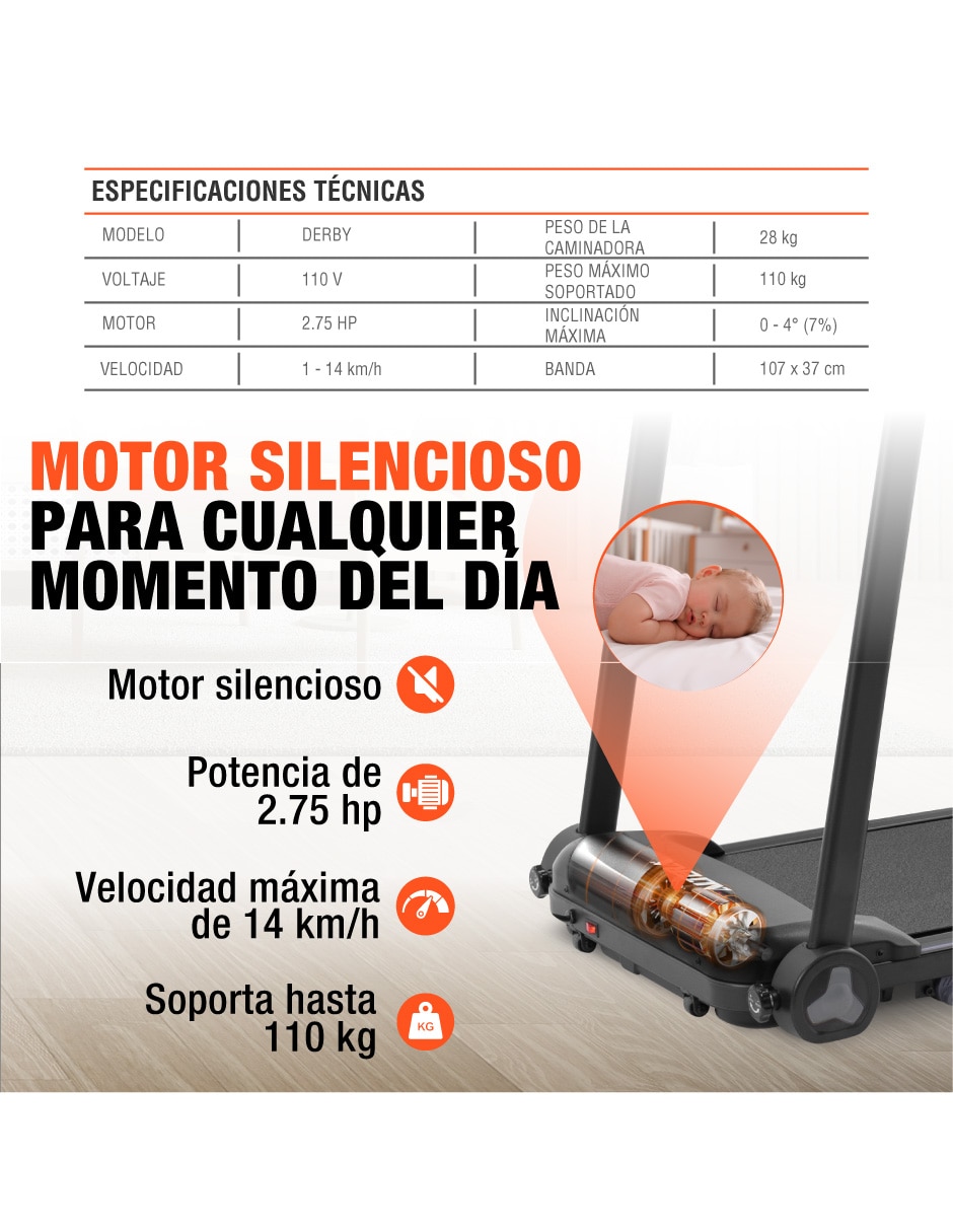Caminadora semiprofesional derby+ 8