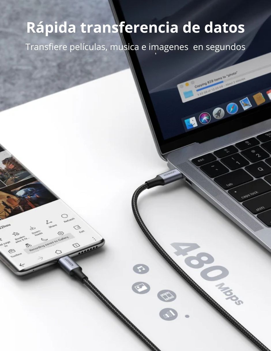 Cable USB C Ugreen 1 m