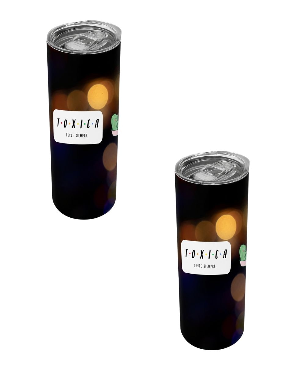 Set termo Tink de acero inoxidable con tapa a presión