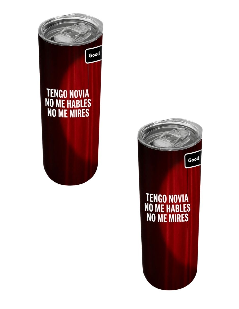 Set termo de acero inoxidable con tapa a presión