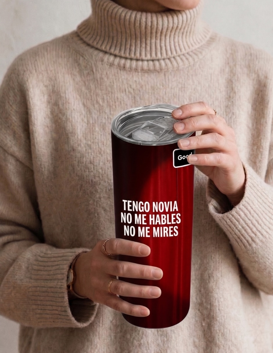 Set termo Tink de acero inoxidable con tapa a presión