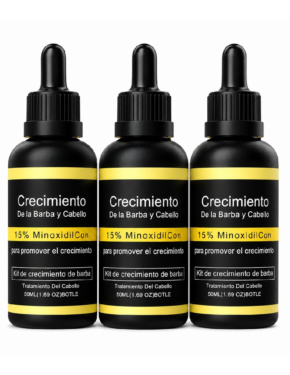 Set capilar minoxidil al 15% con cafeína para todo tipo 3 piezas Set capilar minoxidil al 15% con cafeína para todo tipo 3 piezas