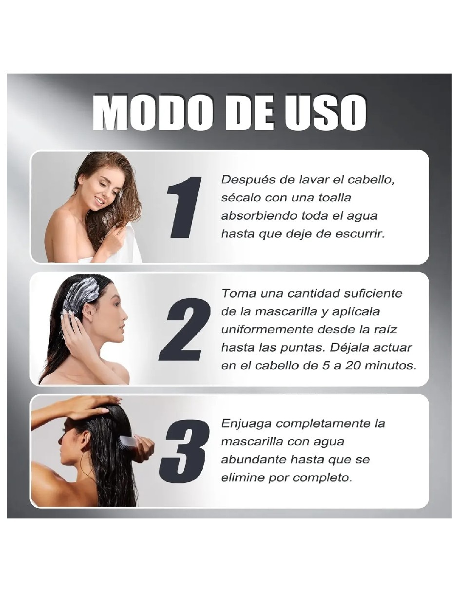 Set capilar mascarilla anti-caida minoxidil biotina para todo tipo 4