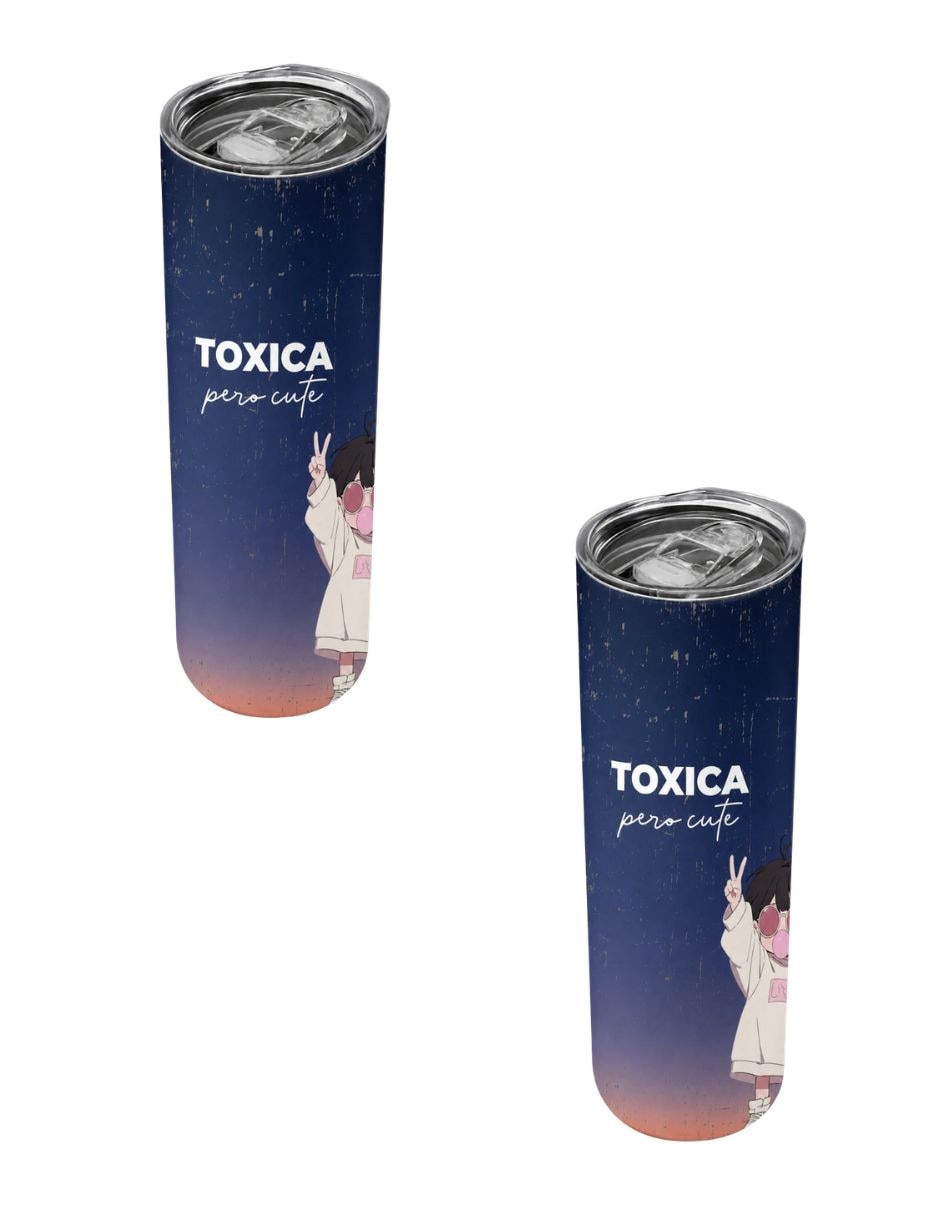 Set termo de acero inoxidable con tapa a presión Set termo de acero inoxidable con tapa a presión