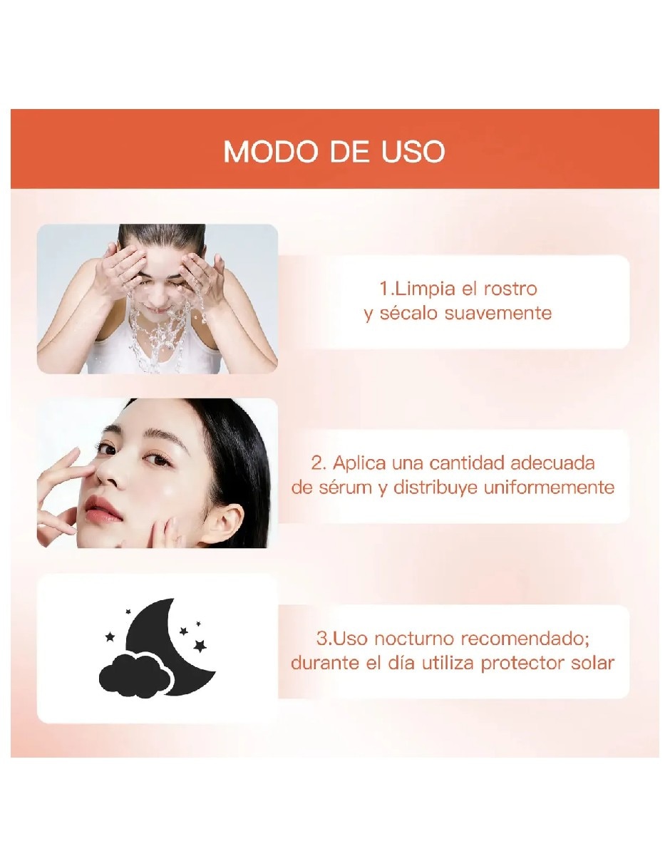 Sérum facial Retinol con Vitamina C Nicotinamida y Colágeno 50 ml Genérica todo tipo piel