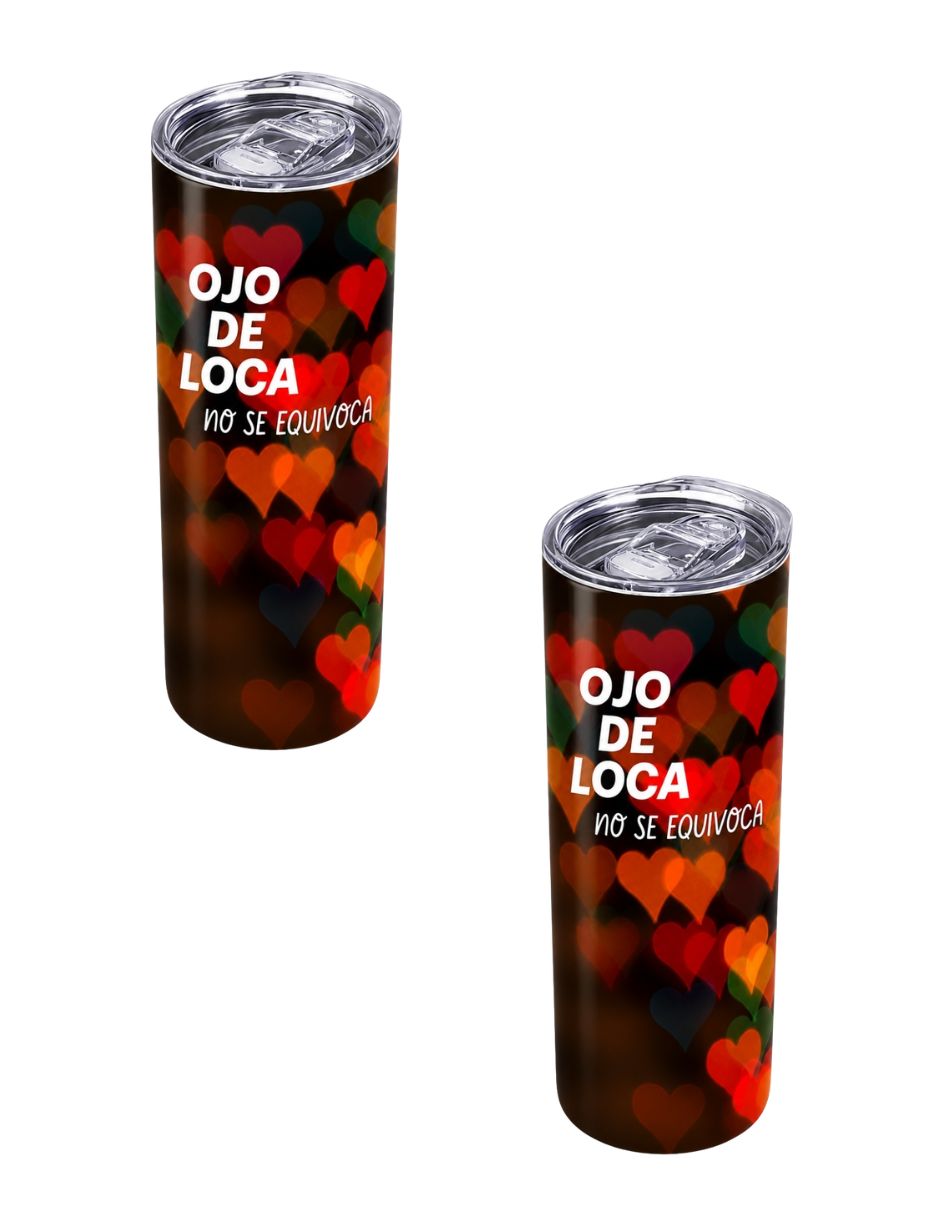 Set termo de acero inoxidable con tapa a presión