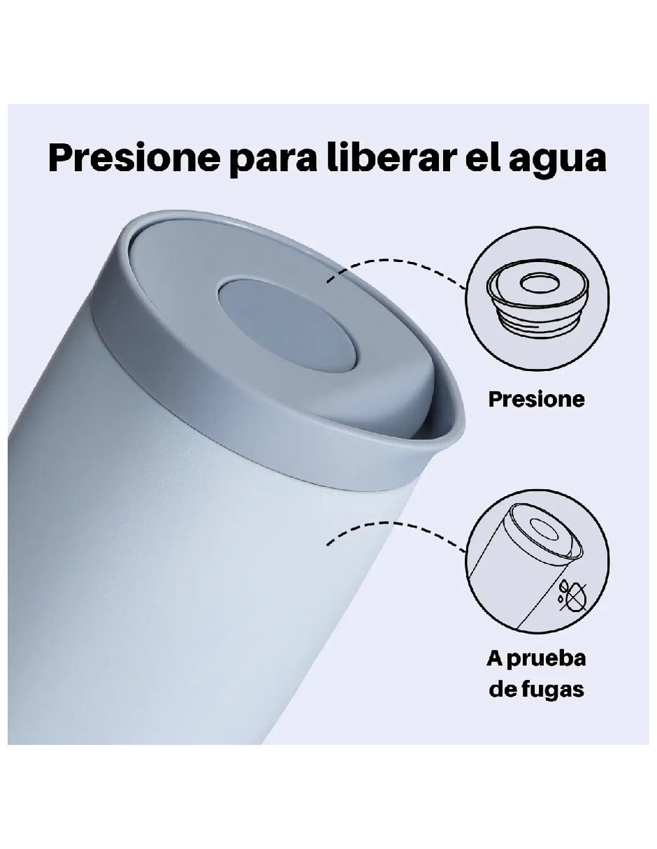 Vaso con tapa Genérica de acero inoxidable